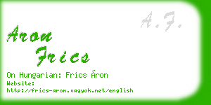 aron frics business card